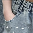 thumbnail image 4 of Shadoumai Girls Summer Fashion Loose Casual Thin Denim Shorts with Distressed Hem and Comfortable Elastic Waist for, 4 of 7