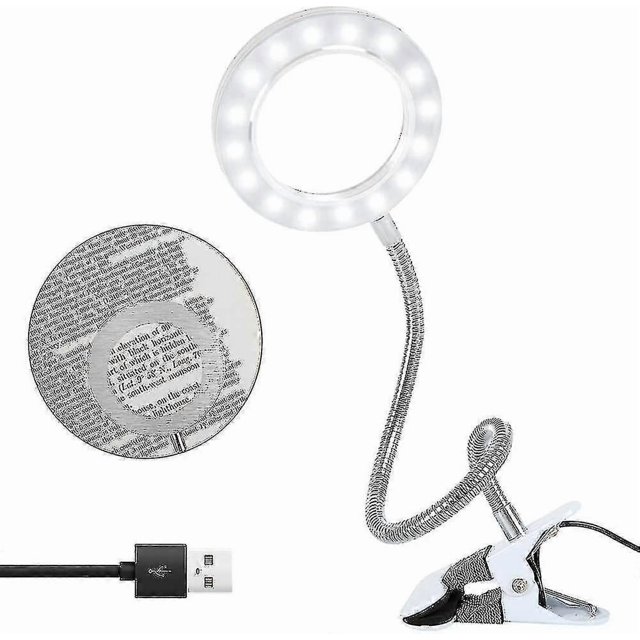 Led Magnifying Lamp With Clamp 8x Magnifying Glass With Light Led Desk Lamp