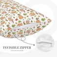 thumbnail image 3 of Sikiie Squirrel And Mushroom Print Plush Pillow Cover, Wrinkle-proof and Stain-resistant Pillow Protector without Pillow Core, Home Decoration-16"x24", 3 of 6