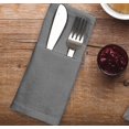 thumbnail image 5 of Cotton Clinic 100% Cotton Cloth Dinner Napkins - Pack of 12 - 17x17 inches - Gray, 5 of 7
