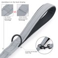 thumbnail image 3 of PLUTUS PET Double Handle Dog Leash 6ft Long, Padded Traffic Handle, Heavy Duty and Reflective, Training Leash for Medium Large Dogs, Gray, 3 of 6