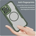 thumbnail image 6 of Case for iPhone 16 Pro Max,Full-Body Rugged Carbon Fibre Protective Clear Back Hybrid Magnetic with Wireless Charge Shockproof Protector Phone Case for iPhone 16 Pro Max,6.9 inch 2024 (Green), 6 of 16