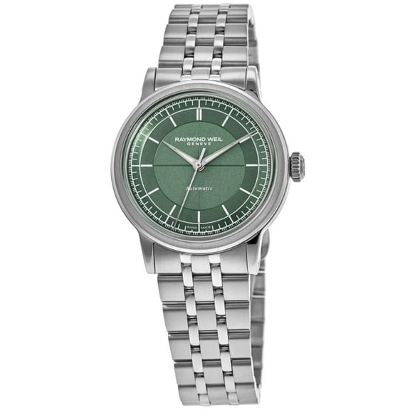 Raymond Weil Millesime Automatic Green Dial Stainless Steel Men's Watch 2125-ST-52011