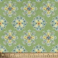 thumbnail image 3 of 1 Yard 100% Cotton Mediterranean Medallion, Green, 44" Wide for Quilting & Sewing by David Textiles, 3 of 6