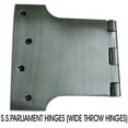 thumbnail image 3 of Ssiskcon Stainless Steel Parliament Door Hinge 4 in L x 4 in Obstacle Gap x 6 in W with 8 Screws Wide Throw Swing Clear Projection Hinges Satin Polished 32D (Pack of 1), 3 of 9
