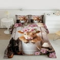 thumbnail image 2 of Homewish Bohemain Cowboy Tribal Bedding Comforter Set,Rustic Highland Cattle Twin Comforter Sets,Kawaii Flower Floral Bedding Set For Girl Boy,Luxury Bedroom Decor Reversible,2pcs, 2 of 8
