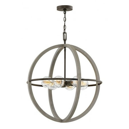 

Farmhouse Six Light Chandelier in Dark Cement Finish Bailey Street Home 81-Bel-3088142