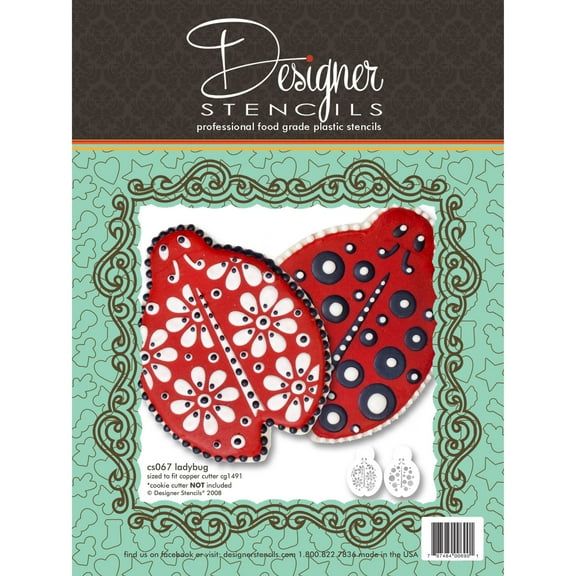 Ladybug Cookie Stencil Set (no cutter) by Designer Stencils