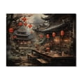 thumbnail image 3 of Designart "Red Lantern China Art painting I" Chinese Print on Natural Pine Wood, 3 of 5