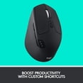 thumbnail image 3 of Logitech M720 Triathlon Multi-Device Wireless Mouse, Bluetooth, USB Unifying Receiver, 1000 DPI, 8 Buttons, 2-Year Battery, Compatible with Laptop, PC, Mac, iPadOS - Black-M720, 3 of 5