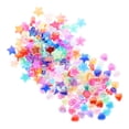 thumbnail image 2 of 600 cuentas acrílicas de estrella con forma de corazón para hacer joyas, cuentas transparentes de colores para pulseras y proyectos de manualidades. Cuentas acrílicas para hacer pulseras., 2 of 7