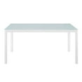 thumbnail image 3 of Modway Raleigh Table à Manger d'Extérieur en Aluminium et Verre de 59 Pouces pour Patio, Blanc, 3 of 5