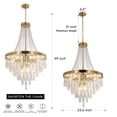 thumbnail image 2 of KPIBEST 9-Lights Crystal Chandeliers, Empire Style K9 Crystal Ceiling Light for Living Room Foyer Dining Room Hallway Bedroom with E14 Base, 2 of 12