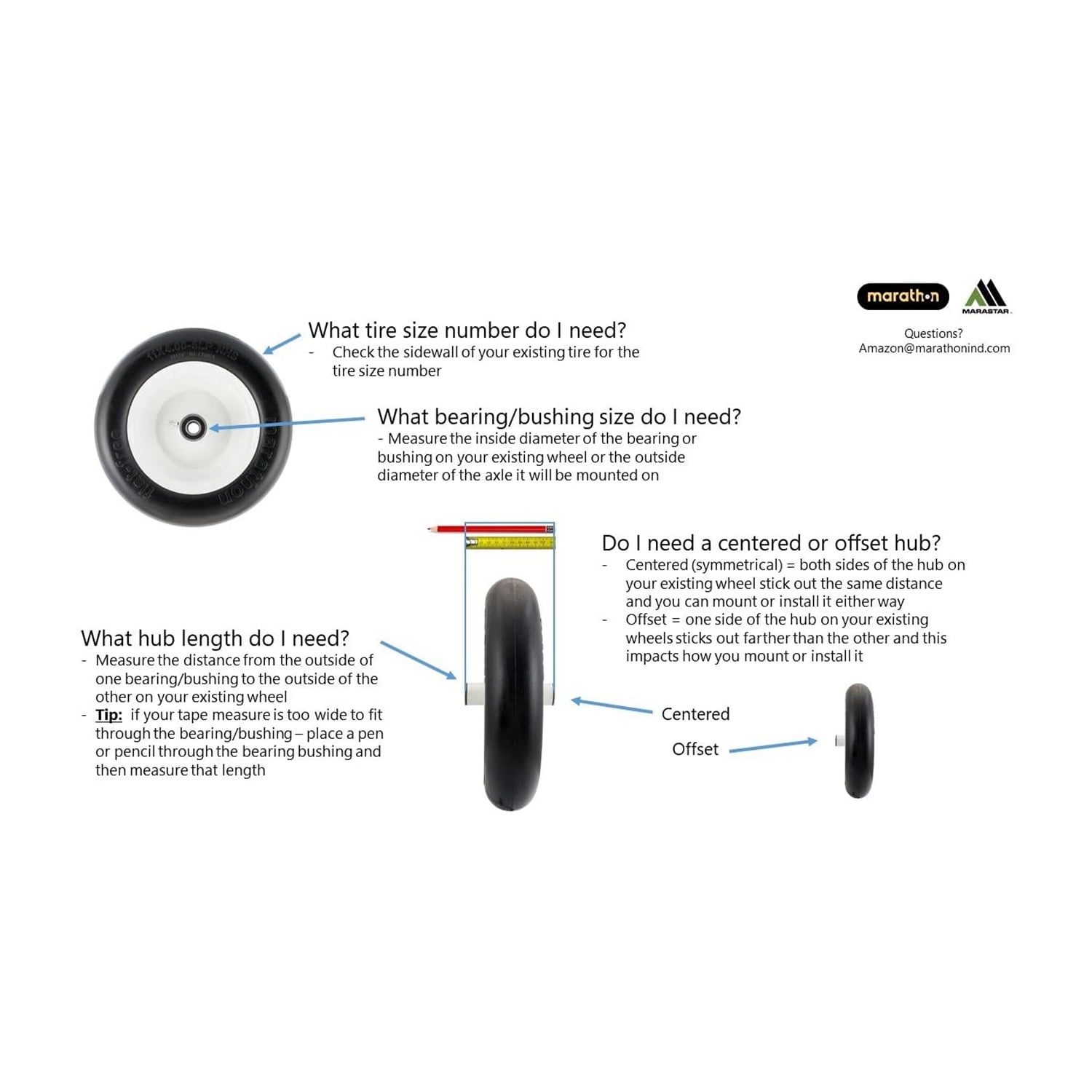 Marastar Flat Free 20x2.1 250 LB Tire Assembly