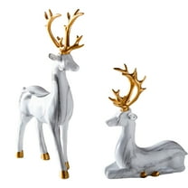 Gymnture christmas Christmas Reindeer Figurine Pair for Tabletop Decoration