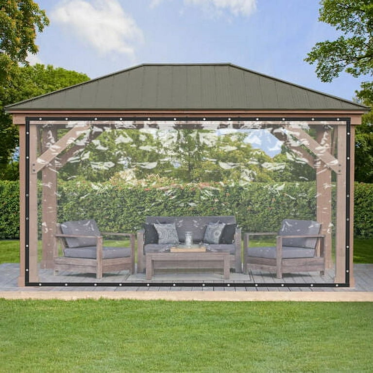 8*20FT Commercial Grade Waterproof Clear Awning Canopy Roll Up