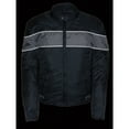 thumbnail image 5 of NexGen SH212101 Men's Black Textile Moto Jacket with Grey Reflective Striping 6X-Large, 5 of 7
