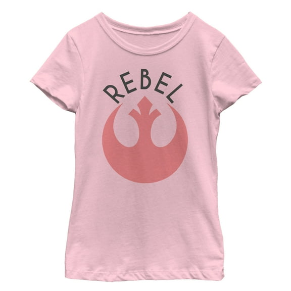 Girl's Star Wars The Force Awakens Rebel Alliance Logo Graphic Tee Light Pink Large