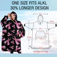 thumbnail image 4 of Oversized Wearable Blanket Hoodie,Pink Breast Cancer Sherpa Blanket Hoodie with Super Pockets,Super Warm Fuzzy Pullover for Women & Men, 4 of 6