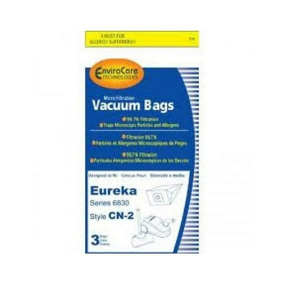 Eureka 6830 Series Powerteam Canister Style CN-2 Vacuum Bags 3 Pk Part - 316