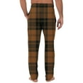 thumbnail image 3 of JIUKE Plaid Pajamas Pants for Men Casual Summer Drawstring Baggy Comfy Lounge Pjs Bottoms Homewear, 3 of 5
