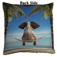 thumbnail image 2 of PKQWTM Elephant Hammock Beach Sea Reversible Mermaid Cushion Cover Home Decor Sequin Pillow Case Size 16x16 inches, 2 of 2