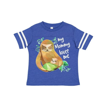 

Inktastic My Mommy Loves Me Cute Sloth and Baby Gift Toddler Boy or Toddler Girl T-Shirt