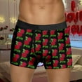 thumbnail image 2 of JHHLSF Mens Valentines Day Printed Underwear Style Red Bubble Special Love Rose Shorts Mid Waist Green,M, 2 of 5