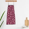 thumbnail image 3 of Goofa Bib Apron, Unisex Aprons Adjustable Waterdrop Resistant Cooking Kitchen Apron for Chef, Rose Leopard Print Pattern Apron Bulk, 3 of 5