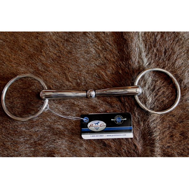 Professional's Choice 51/2" Mouth Loose Ring Single Joint Snaffle Horse Bit 3526