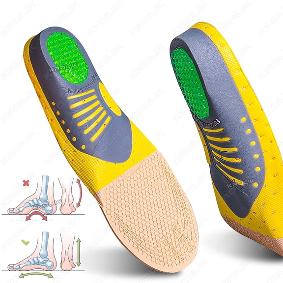 1 Pair Plantar Fasciitis Orthotic Shoe Inserts Arch Support Gel Comfort Shoe Insoles Athletic Running Insoles For Women And Men