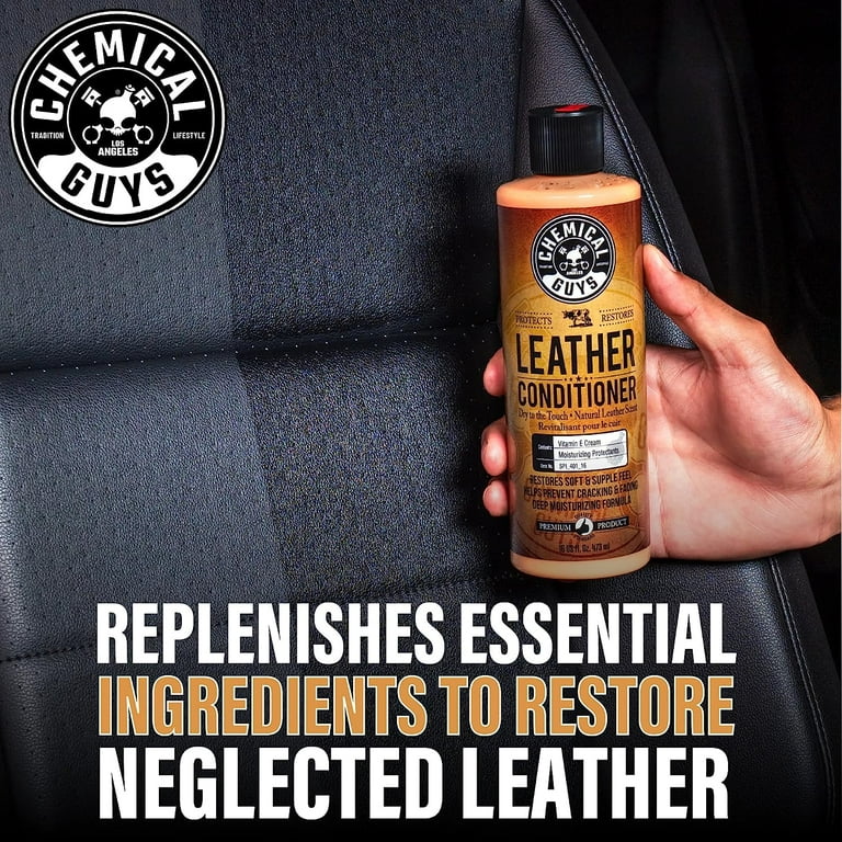  Chemical Guys HOL303 Leather Cleaner and Conditioner Detailing  Kit, for Interiors, Apparel, Furniture, Boots, and More (Works on Natural,  Synthetic, Pleather, Faux Leather and More), 9 Items,Colorless : Automotive