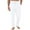 001-White, variant on JGNGSHN Pajama for Men Drawstring Pants with Pocket Button Fly Elastic Waist Srtaight Leg Lounge Pounge Pants Casual Loose Fit Solid Color Trousers