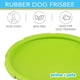thumbnail image 3 of Dog Frisbee, 2 Pack, 7 Inch Dog Frisbee, Durable Dog Toy, Natural Rubber Floating Saucer for Water, Pool and Beach, Orange and Green., 3 of 5