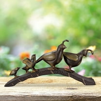 SPI Quail Family Parade Garden Sculpture 10"x18.5"x5" Aluminum