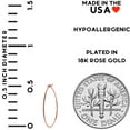 thumbnail image 5 of Humble Chic Small Hoop Earrings for Women - 18K Rose Gold Plated Lightweight Hoops, 0.5", 5 of 8