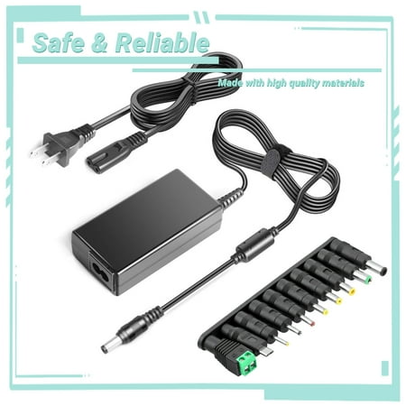 Yolmary 60W 12V 5A AC/DC Power Adapter, 100-240V AC to DC 12V 5A Power Suppy, 12 Volts 5 Amps AC DC Table Top Adapter, 60 Watts 12V 5A Switching Power Adaptor Converter, 5.5x2.5mm & 5.5x2.1mm DC Plug