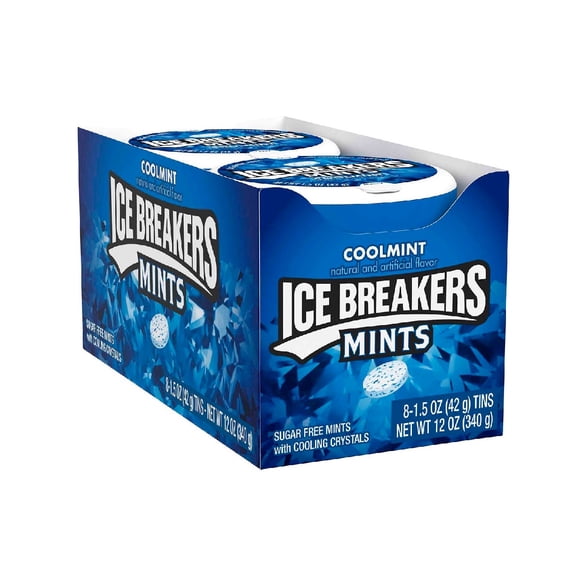 Ice Breakers Sugar Free Mints, Cool Mint, 1.5 oz, 8 ct 1PK