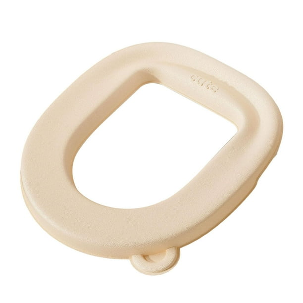 Funda de asiento de inodoro Funda de cojín de asiento de inodoro Alfombrilla de asiento práctica de EVA reutilizable para beige