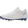 thumbnail image 4 of New Balance Men's Le 4040V7 Metal Baseball Cleats White/Purple Medium 10.5, 4 of 7