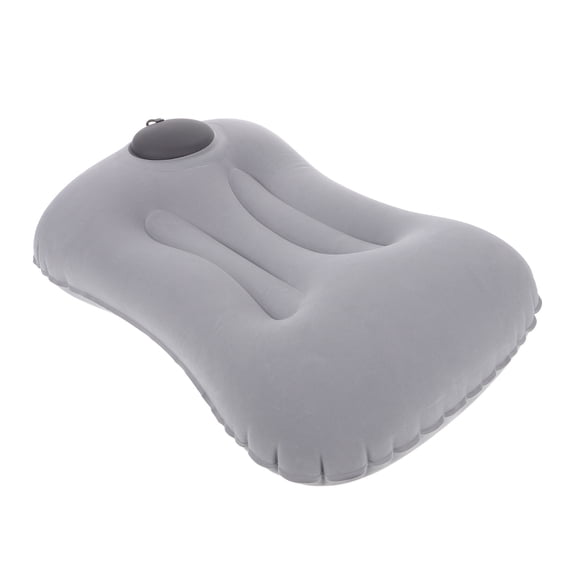 LABELEPH Inflatable Pillow Travel 1Pack Flocking Ergonomic Design For Comfort On Airplanes And Camping Trips