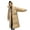 Khaki, variant on Women Long Quilted Coat Hooded Maxi Length Long Sleeve er Jacket Padded Coat Winter Thick Warm Outerwear