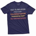 thumbnail image 4 of Men's Funny Halloween Thanksgiving Christmas T-shirt Inflation poor economy parody Tee (Medium Grey), 4 of 6