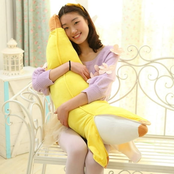 1 PC New Soft Simulation Yellow Banana Plush Stuffed Toy Novelty Pillow Cushion Gift for Home Bedroom Decration VBR71 T40