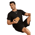 thumbnail image 5 of Men's Short-Sleeved Short Pants Set Casual Round-Neck Solid Color, 5 of 6