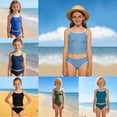 thumbnail image 2 of Kcolen Girls Swimsuits Tankini Sets with Swim Shorts 2 Piece Bathing Suits for Girls Kid Summer Beach Swimwear,15-16 Years, 2 of 6