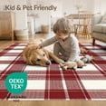 thumbnail image 4 of ODIKA Farmhouse Vintage Tartan Striped Checkered Front Plaid Gingham Refined Low Profile Flatwoven for Great Room, Indoor Open Concept, Large Living, 4 of 7