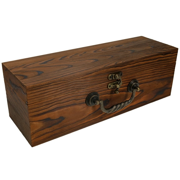 WE Games Old World Wooden Treasure Box with Brass Latch