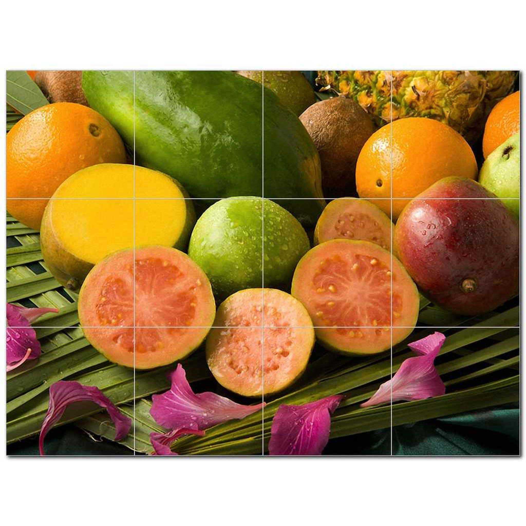 Fruits Vegetables Ceramic Tile Mural Kitchen Backsplash Bathroom Shower