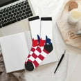 thumbnail image 6 of KLL USA Canada Flag Print Cool Socks Men's Women's Crew Socks Funny Crazy Novelty Stockings, 6 of 7